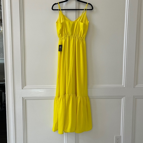 New Bright Yellow EXPRESS Maxi Dress XS - Picture 4 of 5